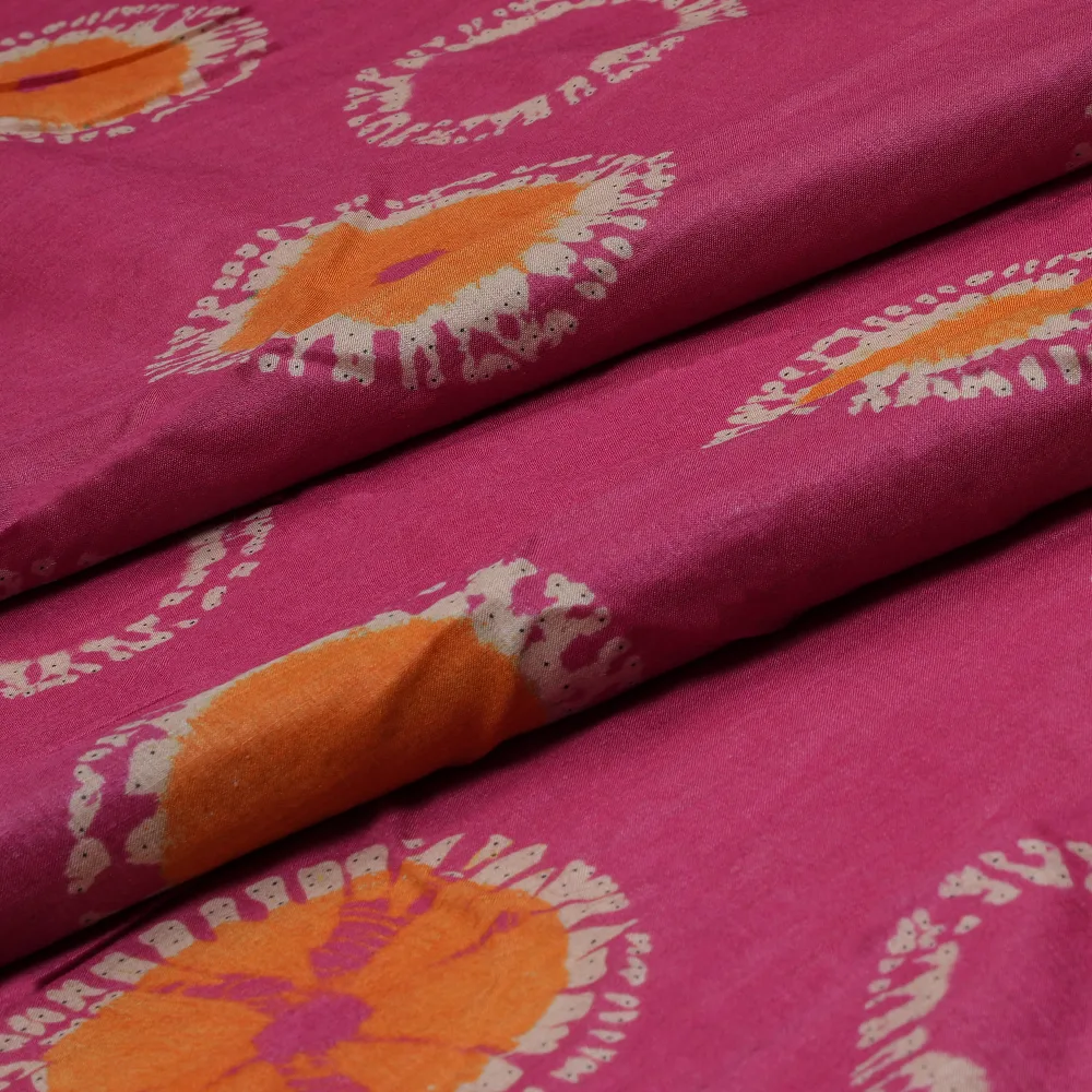 Tussar Munga Plain - Block Print